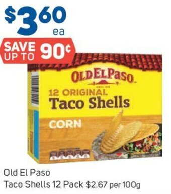 Foodland Old El Paso Taco Shells 12 Pack offer
