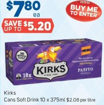 Foodland Kirks Cans Soft Drink 10 x 375ml offer