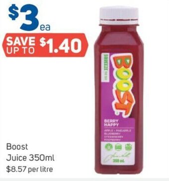 Foodland Boost Juice 350ml offer