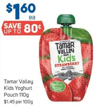 Foodland Tamar Valley Kids Yoghurt Pouch 110g offer