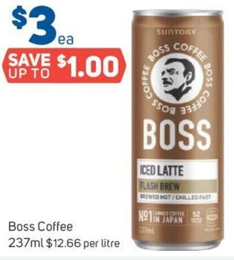 Foodland Boss Coffee 237ml offer