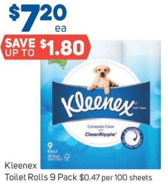 Kleenex Toilet Rolls 9 Pack