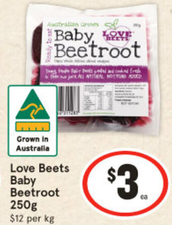 IGA Love Beets Baby Beetroot 250g offer