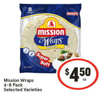 IGA Mission Wraps 6-8 Pack Selected Varieties offer