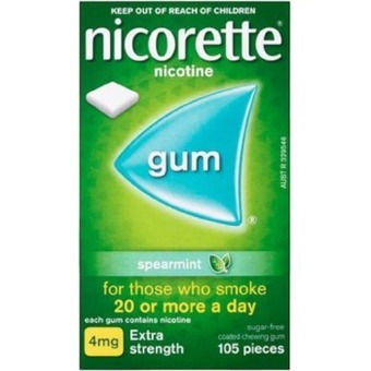 healthylife Nicorette quit smoking nicotine gum 4mg spearmint 105 pieces offer