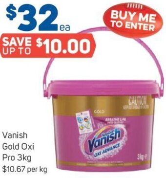 Foodland Vanish Gold Oxi Pro 3kg offer