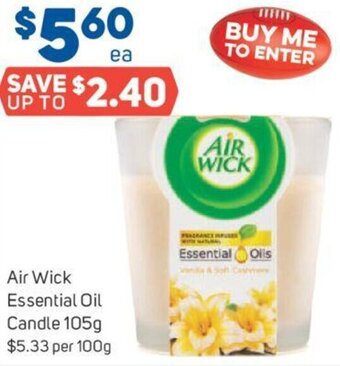 Foodland Air Wick Essential Oil Candle 105g offer