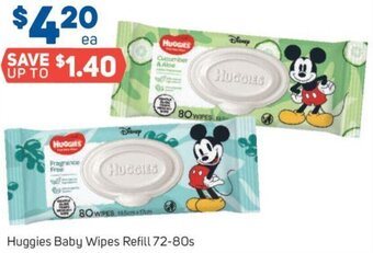 Foodland Huggies Baby Wipes Refill 72-80s offer