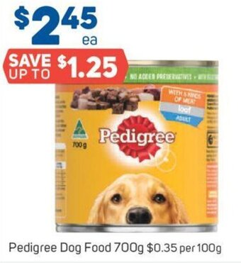 Foodland Pedigree Dog Food 700g offer