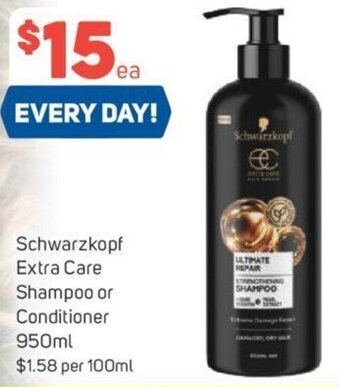Foodland Schwarzkopf Extra Care Shampoo or Conditioner 950ml offer