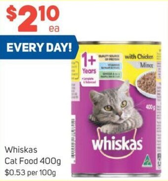 Foodland Whiskas Cat Food 400g offer
