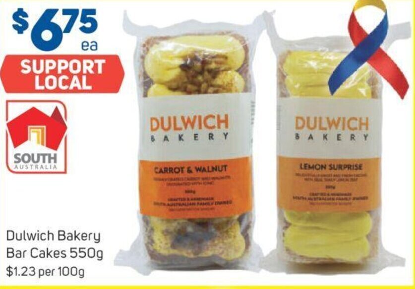 Dulwich Bakery Bar Cakes 550g offer at Foodland