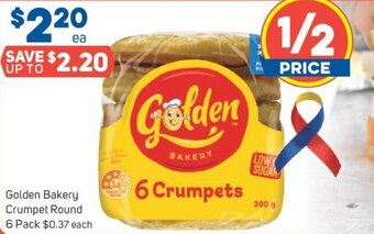 Foodland Golden Bakery Crumpet Round 6 Pack offer