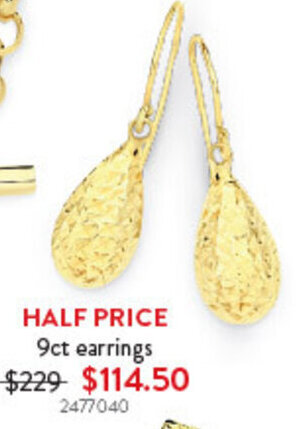 Goldmark 9ct earrings offer