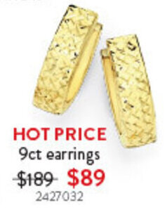 Goldmark 9ct earrings offer