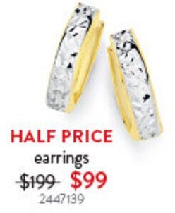 Goldmark earrings offer
