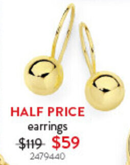 Goldmark earrings offer