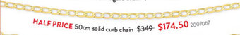 Goldmark 50cm solid curb chain offer
