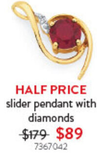 Goldmark slider pendant with diamonds offer