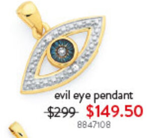 Goldmark evil eye pendant offer