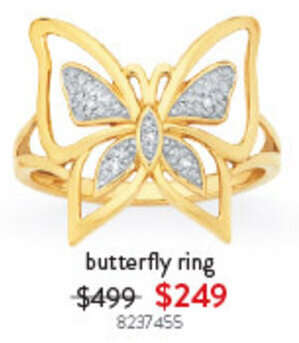 Goldmark butterfly ring offer