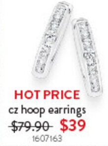 Goldmark cz hoop earrings offer