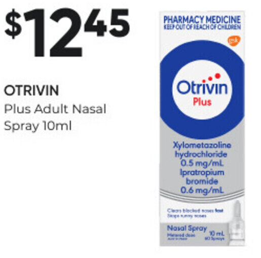 Plus Adult Nasal Spray 10ml offer at healthylife