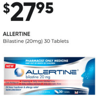 healthylife ALLERTINE Bilastine (20mg) 30 Tablets offer