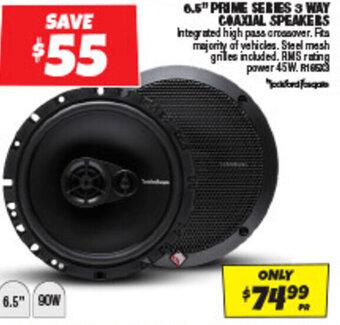 Autobarn 6.5" PRIME SERIES 3 WAY COAXIAL SPEAKERS offer