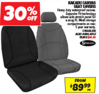 Autobarn KAKADU CANVAS SEAT COVERS offer