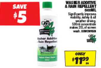 WASHER ADDITIVE & RAIN REPELLENT 500ML
