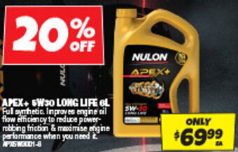 Autobarn APEX+ 5W30 LONG LIFE 6L offer