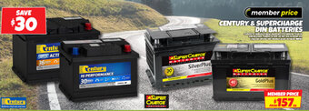 Autobarn CENTURY & SUPERCHARGE DIN BATTERIES offer