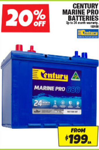 Autobarn CENTURY MARINE PRO BATTERIES offer