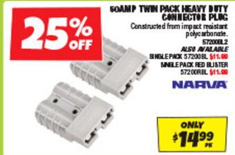 Autobarn 50AMP TWIN PACK HEAVY DUTY CONNECTOR PLUG offer