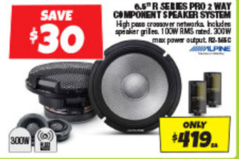 Autobarn 6.5"R SERIES PRO 2 WAY COMPONENT SPEAKER SYSTEM offer