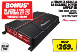 Autobarn 4 CHANNEL CLASS A BRIDGEABLE POWER AMPLIFIER offer