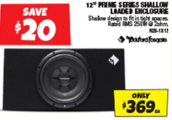 Autobarn 12" PRIME SERIES SHALLOW LOADED ENCLOSURE offer