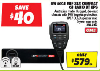 Autobarn 5W 80CM UHF XBS COMPACT GB RADIO BT GPS offer