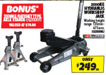 Autobarn 2000KG HYDRAULIC WORKSHOP JACK offer