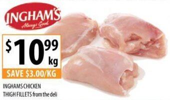 Supabarn INGHAMS CHICKEN THIGH FILLETS offer