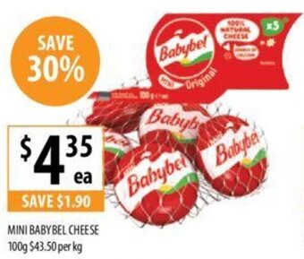 Supabarn MINI BABYBEL CHEESE 100g offer