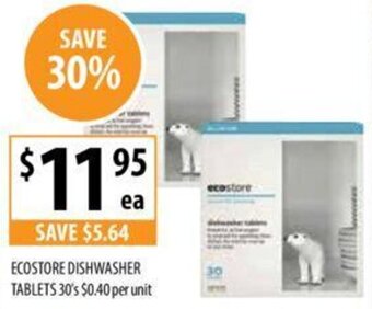 ECOSTORE DISHWASHER TABLETS 30's