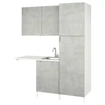 IKEA Enhet laundry, white/concrete effect, 183x63.5x222.5 cm offer