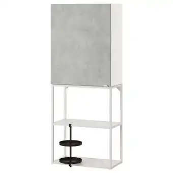 IKEA Enhet storage combination, white/concrete effect, 60x32x150 cm offer
