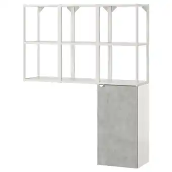 IKEA Enhet storage combination, white/concrete effect, 120x32x150 cm offer