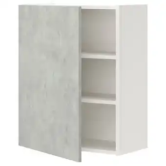 IKEA Enhet wall cb w 2 shlvs/door, white/concrete effect, 60x32x75 cm offer