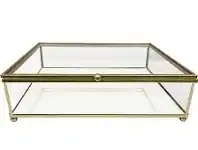 BIG W Home Interiors Brass Trinket Box 16cm x 11.5cm x 6cm offer