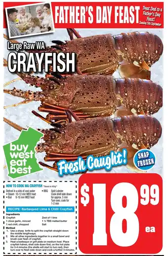 Farmer Jack's Large Raw WA Crayfish offer