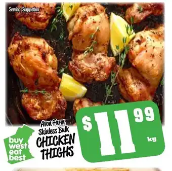Avon Farm Skinless Bulk Chicken Thighs